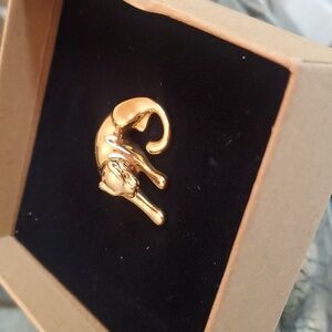 Panther 14kt plated slide pendent